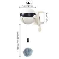 Juguete Interactivo Robótico Eléctrico para Gatos y Perros de Interior, Juguete de Peluche Automático y Sostenible con Plumas, Empaquetado en Caja