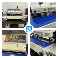 Machine de scellage en acier inoxydable, scelleuse à bande continue pour aliments, céréales, sel, sucre, sachets de thé, automatique, CE 110V 220V OEM