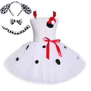 Hot Selling Fancy Dalmatians Costume Kids Halloween Costumes Spotted <b>Dog</b> Puppy Tutu Dress up Baby Girl Holiday Party <b>Clothes</b> - Product Image 1