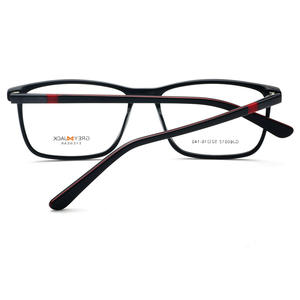 Montures de lunettes gris-noir, rectangulaires, monture complète, en acétate, unisexe, tendance mode adulte 60012 - Product Image 1