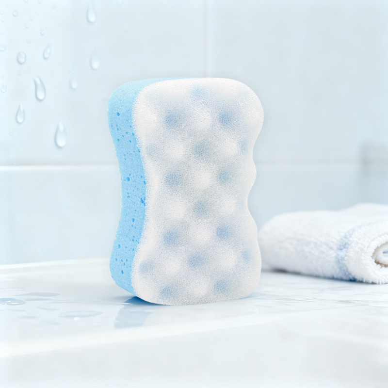 Transparent Soap Bar with Exfoliating Sponge