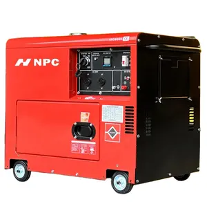 Npc China Leverancier 5kw 5000 Watt 5kva Drie Fase Open Frame Type Draagbare Diesel Generator Motor Diesel Generator