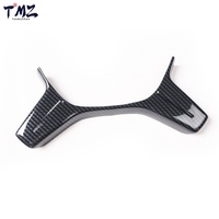 Autocollant intérieur de volant en plastique style fibre de carbone 1 pièce pour Mercedes-Benz Classe C W204 2011-2013 LHD & RHD
