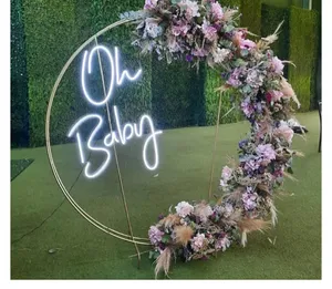 Dropshipping Wholesale Custom Oh Baby Neon LED Flexible Neon Signs For Baby Happy Birthday And Wedding Party Wall Decor