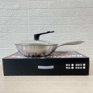 Venta al por mayor 32/34cm alta cantidad antiadherente panal <span class=keywords><strong>Wok</strong></span> Acero inoxidable cocina antiadherente sartén utensilios de cocina <span class=keywords><strong>Wok</strong></span> Pan - Product Image 2