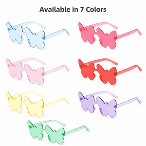 Gafas de Sol de Mariposa para Mujer, Montura de una Pieza sin Aro, Lentes de PC con Protección UV400, Gafas de Sol Modernas y a la Moda para Fiestas - Product Image 5