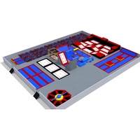 RED Trampoline Park avec grande fosse à mousse et Parkour