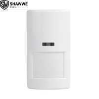 SHAWWETECH SW-40S Détecteur de mouvement PIR en plastique, double détecteur infrarouge, portée de détection 10-20m, alarme sonore à volume réglable, application SDK