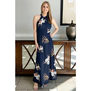 Vestidos Largos de Verano para Mujer, Elegantes y Formales, para Invitadas de Boda, Estilo Hawaiano, Cuello Halter, para la Playa, Chic, <span class=keywords><strong>Curvy</strong></span>, Elegante - Product Image 5