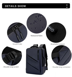 กระเป๋าเป้สะพายหลังสำหรับแล็ปท็อป ปรับแต่งได้ ใช้ขึ้นเครื่องบินได้ กระเป๋าธุรกิจ กันน้ำ ทนน้ำ กระเป๋าใส่คอมพิวเตอร์สำหรับนักศึกษา - Product Image 5