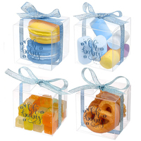 Boîte cadeau transparente en plastique PET pour mariage, boîte en acétate, boîte en PVC avec ruban