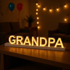 Letras LED con Luz, Estilo Abuelo, con Atenuador Táctil, Letrero Magnético para Decoración del Hogar y Fiestas - Product Image 2