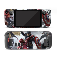 Autocollants en vinyle de dessin animé pour la console de jeu portable Steam Deck, film protecteur autocollant