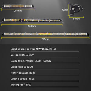 10 <span class=keywords><strong>20</strong></span> 30英寸汽车发光二极管条工作灯黄色白色频闪点泛光灯发光二极管条越野4x4吉普全地形车卡车拖拉机 - Product Image 5