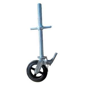 Rueda Giratoria de Alta Resistencia de 8 Pulgadas <span class=keywords><strong>con</strong></span> <span class=keywords><strong>Base</strong></span> Ajustable y Bloqueo Total, <span class=keywords><strong>Ruedas</strong></span> para Andamios y Estructuras de Apuntalamiento - Product Image 3