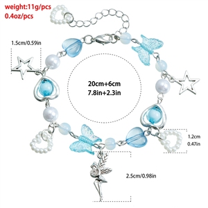 Pulseiras de Coração de Borboleta para Meninas, Joias Doces e Fofas Y2K para Mulheres, Acessórios para Adolescentes, Fornecedor Chinês com Baixo MOQ - Product Image 6