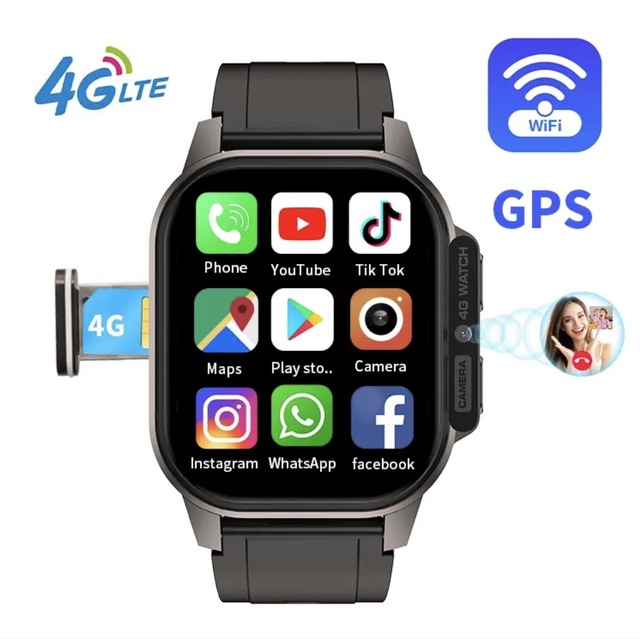 OEM/ODM Waterproof Smart Watch 4G SIM Slot Google Store SOS Android 8.1 Amoled Smartwatch for Men BLOOD OXYGEN
