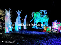 Décoration d'événement de parade, éléphant gonflable lumineux, personnage de dessin animé pour la publicité