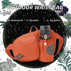 Sac banane tactique multifonctionnel étanche avec logo personnalisé, grande taille, pour randonnée en extérieur, avec compartiment pour bouteille d'eau et fermeture éclair - Product Image 2