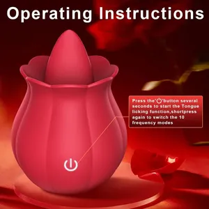 Vibromasseur Rose Lèche-Langue Balancier Puissant pour Femme, Stimulateur Oral du Clitoris et des Tétons, Masseur pour Adultes, Jouets Sexuels pour Femmes - Product Image 3