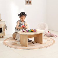 Ensemble de table pliable en bois massif pour enfants, graffiti fait main, petite table pour bébé, éducation précoce, utilisation en maternelle, chambre à coucher, cuisine