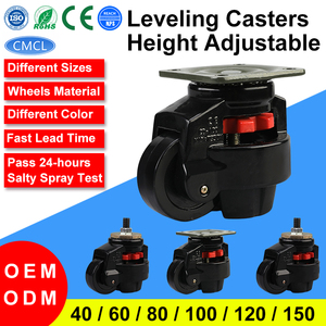 Roda Giratória Ajustável em Altura CMCL com Pés Niveladores GD 60F 80F Gd100S, Máquina de Nivelamento com Eixo Rosqueado, Rodas de Nivelamento de 1000Kg - Product Image 1