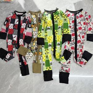 婴儿和幼儿双面拉链竹纤维连体衣男女通用休闲睡衣 - Product Image 1