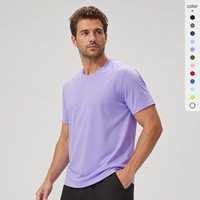 T-Shirt Sportiva da Uomo Personalizzata OEM con Logo Stampato, Tessuto Elastico Morbido, Anti-Pilling, Traspirante per Allenamento