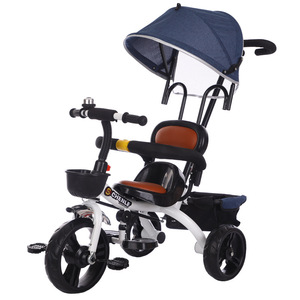Cochecito de Bebé 4 en 1 Barato al por Mayor, Triciclo para Niños, Triciclo con Empuje para Niños, Triciclo para Niños con Certificación CE, Bicicleta para Bebés de <span class=keywords><strong>3</strong></span> Ruedas Hecha en China - Product Image 3