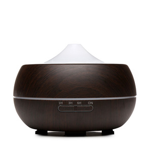 Diffuseur d'arômes transfrontalier 300 ml, grain de bois foncé avec lumière LED, humidificateur pour la maison et le bureau - Product Image 1