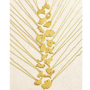 Colgante de Hip Hop para mujer de África, suministros para hacer joyas DIY, collar de <span class=keywords><strong>mapa</strong></span> de país, collar de <span class=keywords><strong>mapa</strong></span> africano en blanco de acero inoxidable - Product Image 3