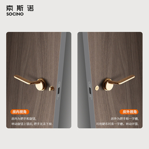 Kenop Pintu Kamar Mandi Modern Lapisan Emas PVD, Gagang Kunci Interior Standar Tinggi dengan Gaya Sederhana Terbuat dari Kayu, Seng, dan Paduan Besi untuk Pintu dan Jendela - Product Image 3