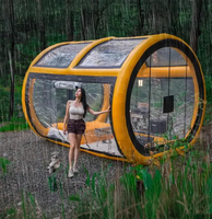 Tente de glamping gonflable sur mesure - Grande tente de camping extérieure multi-personnes avec structure pneumatique, en tissu Oxford 420D, imperméable