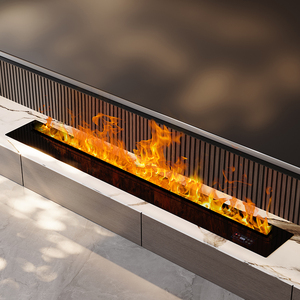 Chimenea de vapor ultrasónica eléctrica con luz LED personalizada de 750-2400mm para decoración del hogar al aire libre operado en inglés - Product Image 3