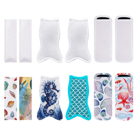 Sacs porte-glace en néoprène blanc à sublimation personnalisée avec pochettes double face imprimées