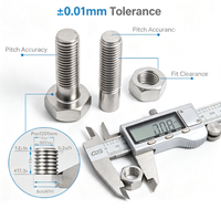 Kit de boulons, écrous et rondelles en acier au carbone hexagonal forgé à froid, usinés par électroérosion, sur mesure OEM, haute résistance à la traction, anti-desserrage, pour équipements industriels