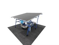 Kit de système de stockage de cellules solaires HBGenix X-03 avec structure en acier pour carport, pour la recharge de véhicules électriques à domicile, durée de vie de 20 à 25 ans, 60 m/s