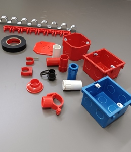 Collier de serrage carré pour conduit électrique en PVC, type 86, pour câblage 16/20/25/32 mm, ignifuge et résistant aux chocs - Product Image 3