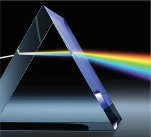 Atacado K9/BK7 Cristal Óptico prisma fotografia 4 peças conjunto pirâmide esférico triângulo prisma quadrado corpo ciência física teac