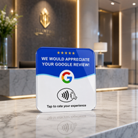 Plaque d'avis NFC en acrylique pour cabinet d'avocats et cabinet dentaire, appuyez pour écrire un avis sur Google Card, impression UV