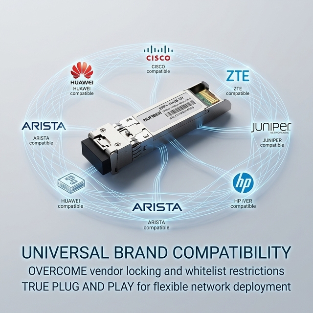 Factory Price 10G SFP+ ZR SM Duplex 1550nm 80km LC Compatible with ZTE/Juniper/D-Link 10G SFP 80km Module
