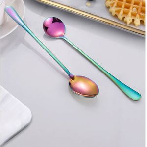 Cuchara de cóctel profesional de acero inoxidable, herramienta de barra, cuchara mezcladora de mango largo para café, leche, té, postre - Product Image 6