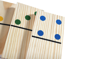 맞춤형 클래식 작은 나무 도미노 게임 세트 28 더블 여섯 타일 저장 상자 수제 블록 게임 - Product Image 3