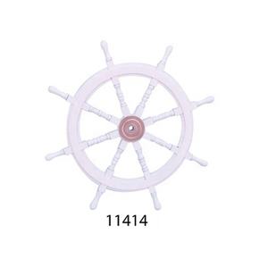 Reloj de madera de alta calidad con rueda de barco blanco para la universidad, el hogar, la Oficina, la sala de estar, Villa, reloj de decoración con esmalte marrón - Product Image 6