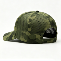 Gorra de Golf de Alto Rendimiento con Logotipo Personalizado, Corte Láser, Estampado de Camuflaje, Transpirable, Deportiva, con Parche de Goma, Impermeable y de Secado Rápido