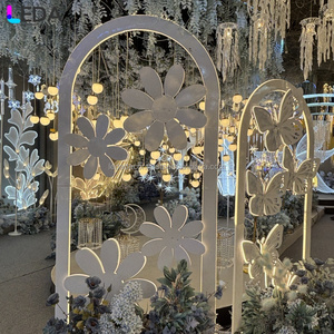 LEDA Produit personnalisé Décoration de mariage Toile de fond pour événement Scène Butterfly Stand Flower Stand for Wedding - Product Image 1
