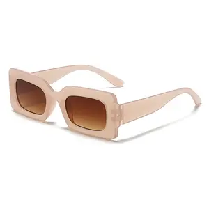 Stylish retro vintage Shades shades 2022 Doce Cor Pequeno Quadrado Rosa Retângulo Armações de Óculos de Sol Óculos De Sol