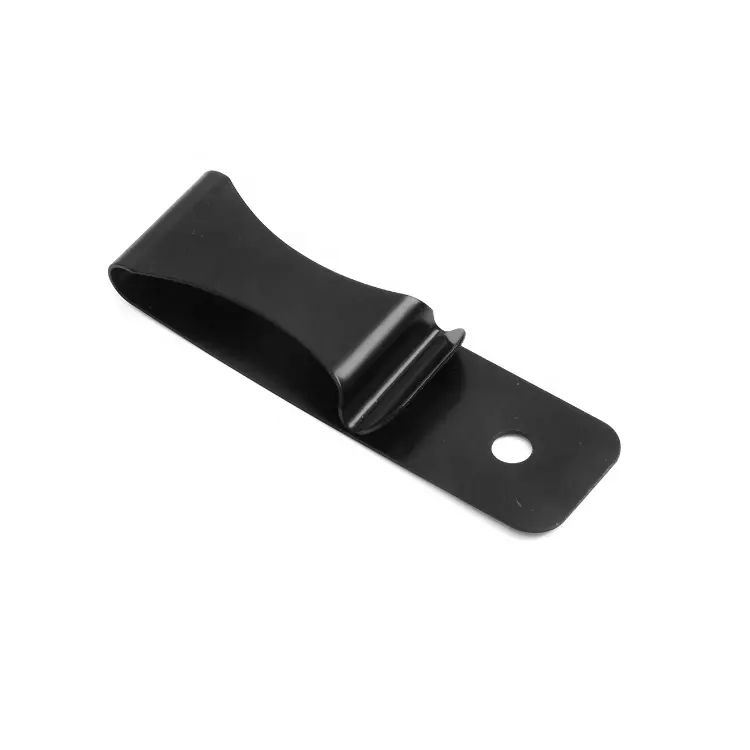 Fábrica De Couro Personalizado Metal Com Clipe Metal Aço Black Spring Belt Clip