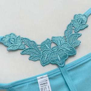 Mutandine Sexy a vita bassa con decorazione in pizzo traspirante Spandex biancheria intima tinta unita <span class=keywords><strong>Micro</strong></span> Bikini - Product Image 6