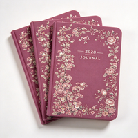 Agenda annuel A5 à couverture rigide 2028, design personnalisé à imprimé floral, papeterie cadeau